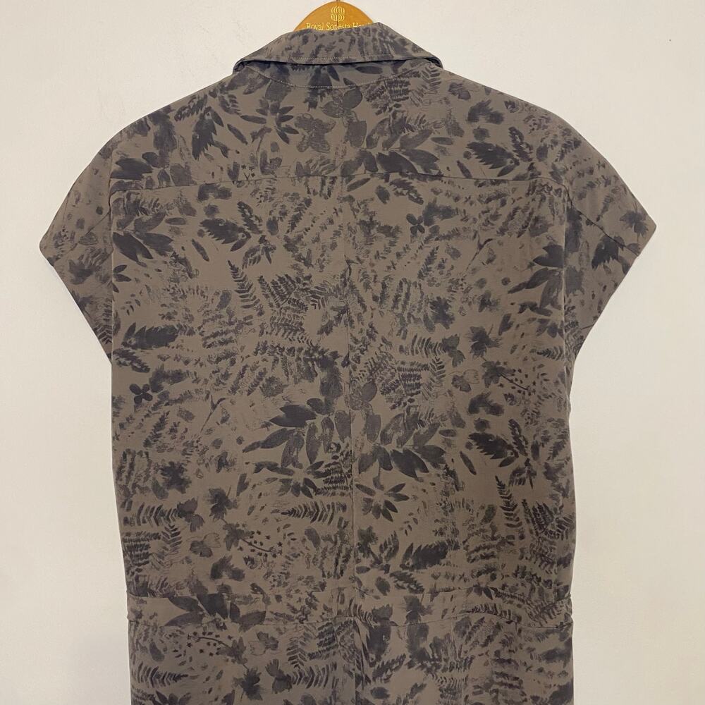 REI Cooperative Womens Active Travel Office Shirt Dress Botanical Print Medium - Picture 10 of 15